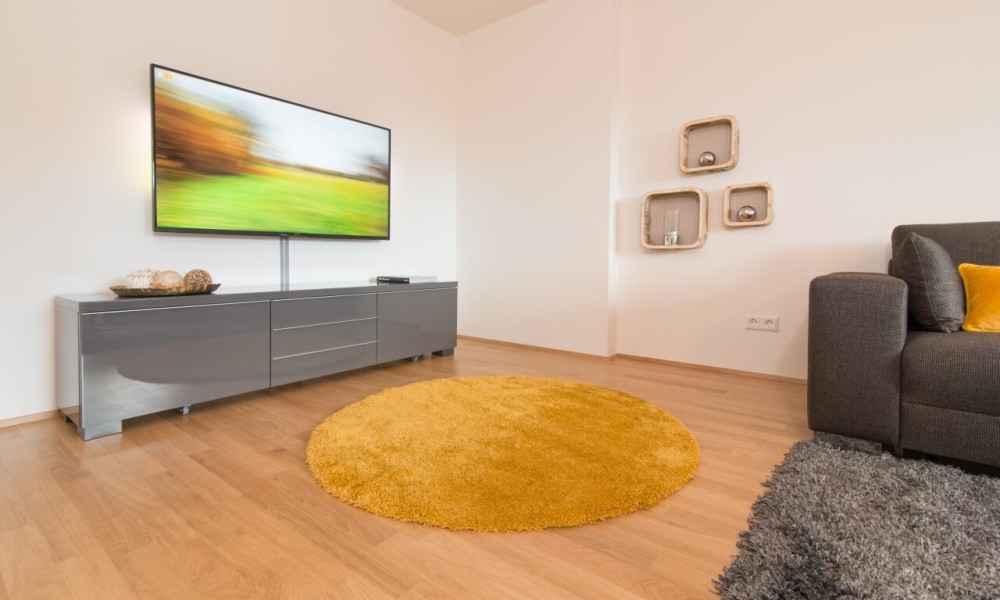 Ferienwohnung Staufner Domizil Oberstaufen - Wohnzimmer mit Ambilight Fernseher (2)